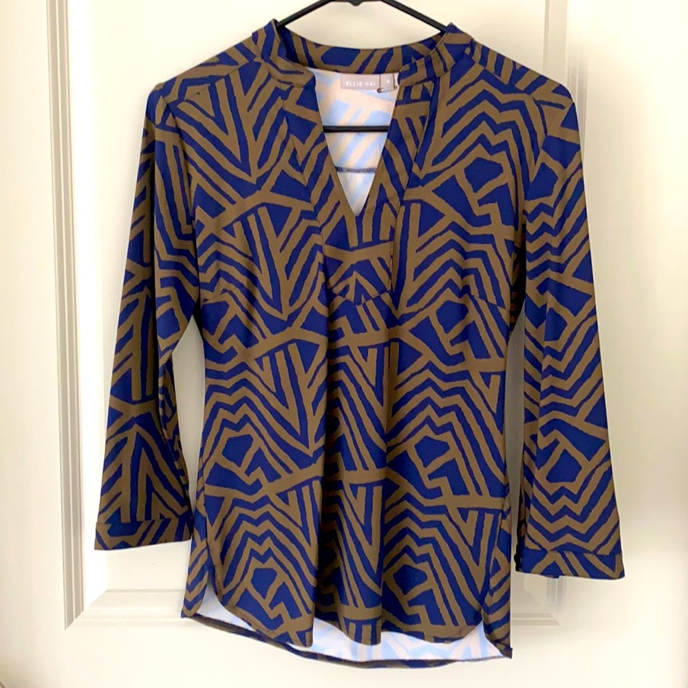 NW Ellie Kai Custom Print Blouse